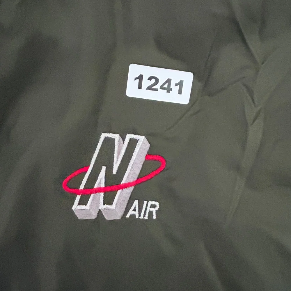 Vintage‎ Nike Air Hooded Windbreaker Jacket Green Mens XL Retro Full Zip Russia